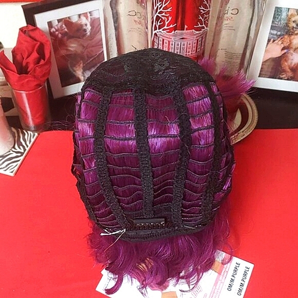 Good Hair Day: Ocean Wave Bob Wig with Bangs (Color Available: OM/M. Purple) - Picture 8 of 12